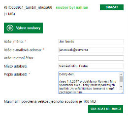 Vzorový
formulář